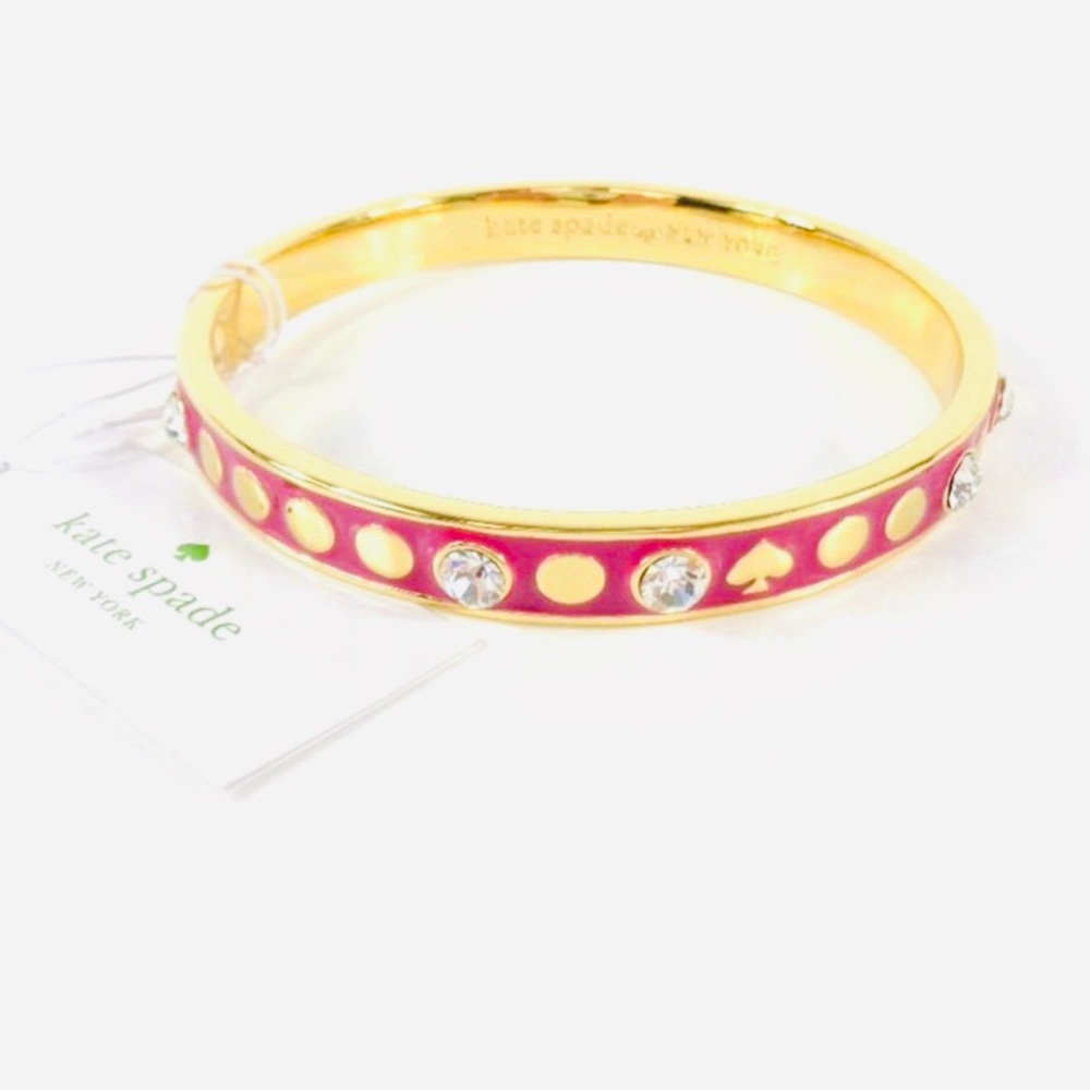 Kate Spade Dark Pink “ Spot the Spade” Bracelet